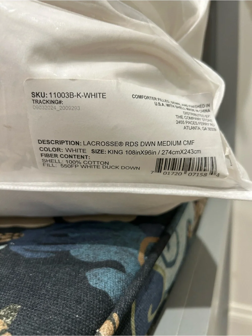 The Company Store White LACROSSE Comforter